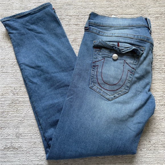 True Religion Other - True Religion Men’s Ricky Straight Red Stitch Jeans (Size 36)